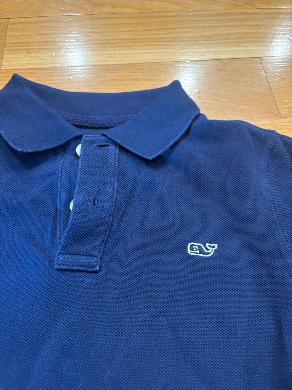Vineyard Vines Boys Navy Blue Long Sleeve Polo - Picture 2 of 3